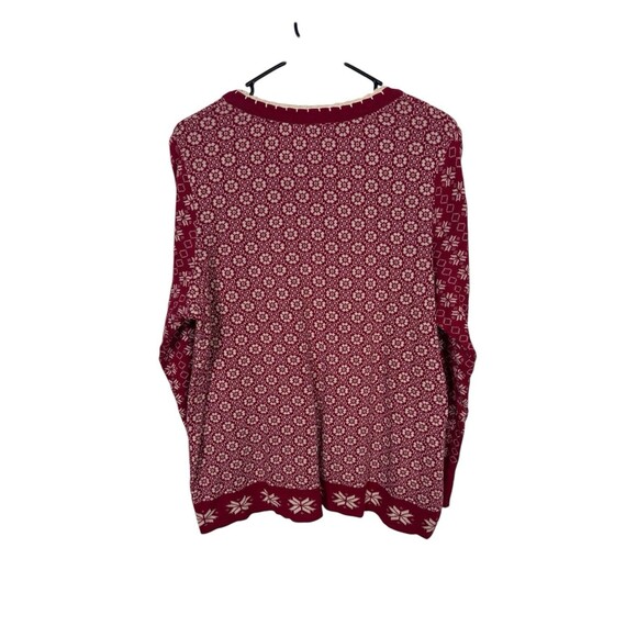 April Cornell Red Floral Embroidered Cardigan Sweater Cotton Size Medium - Picture 2 of 7